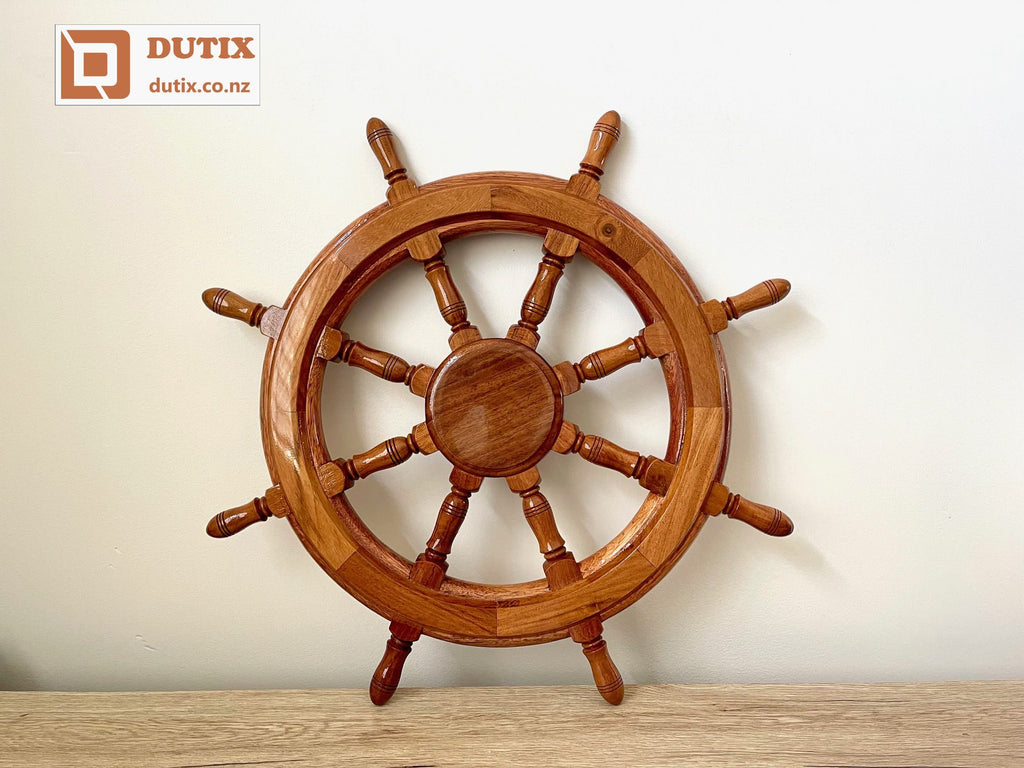 Large Wooden Ship Wheel | Wall Hanging