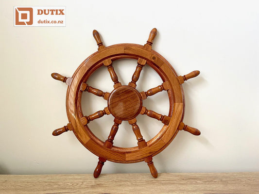 Large Wooden Ship Wheel | Wall Hanging
