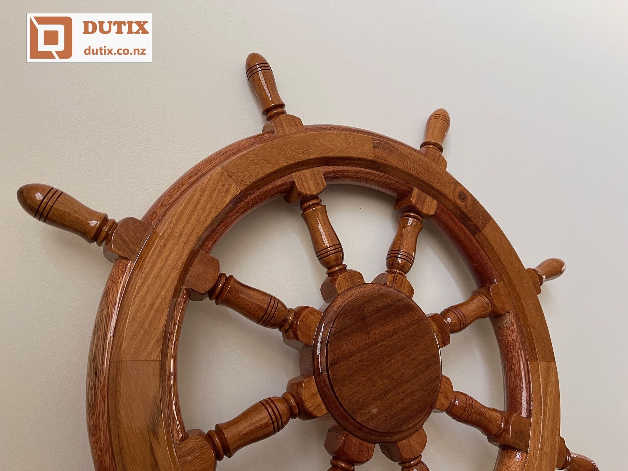 Large Wooden Ship Wheel | Wall Hanging