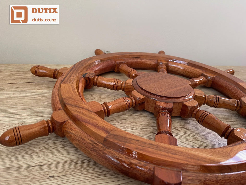 Large Wooden Ship Wheel | Wall Hanging