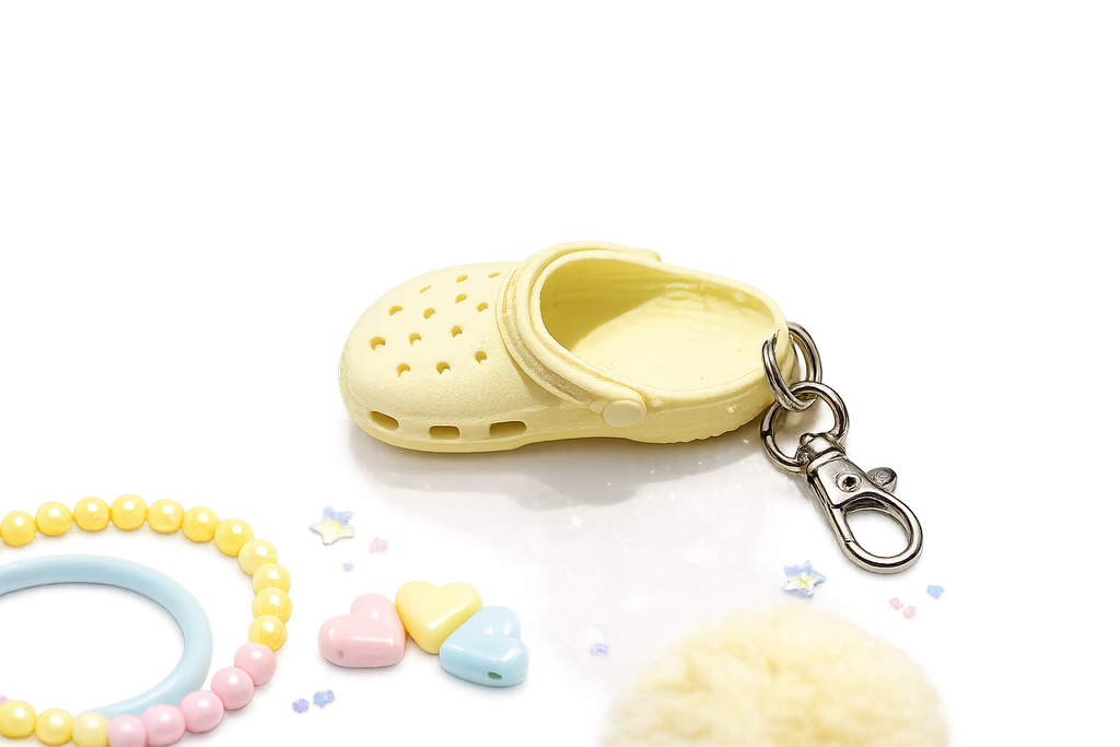 Light Yellow Croc(s) - 3D printed keychain / charm