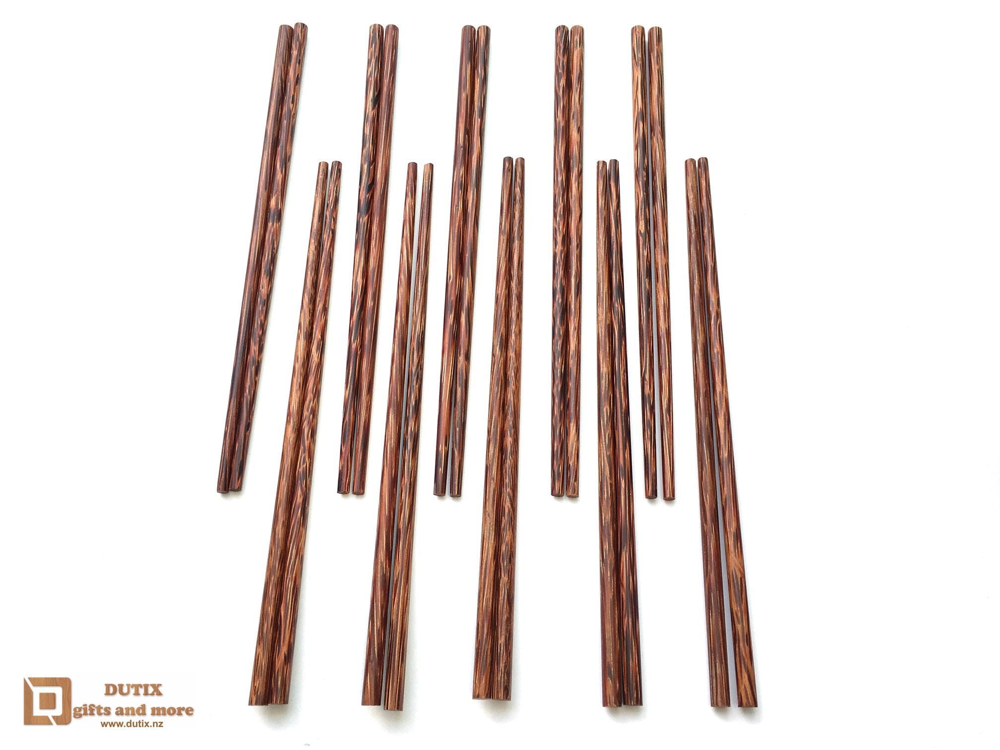 Coconut Wood Chopsticks - Set of 10 pairs