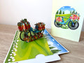 3D Pop Up Card Flower Bicycle
