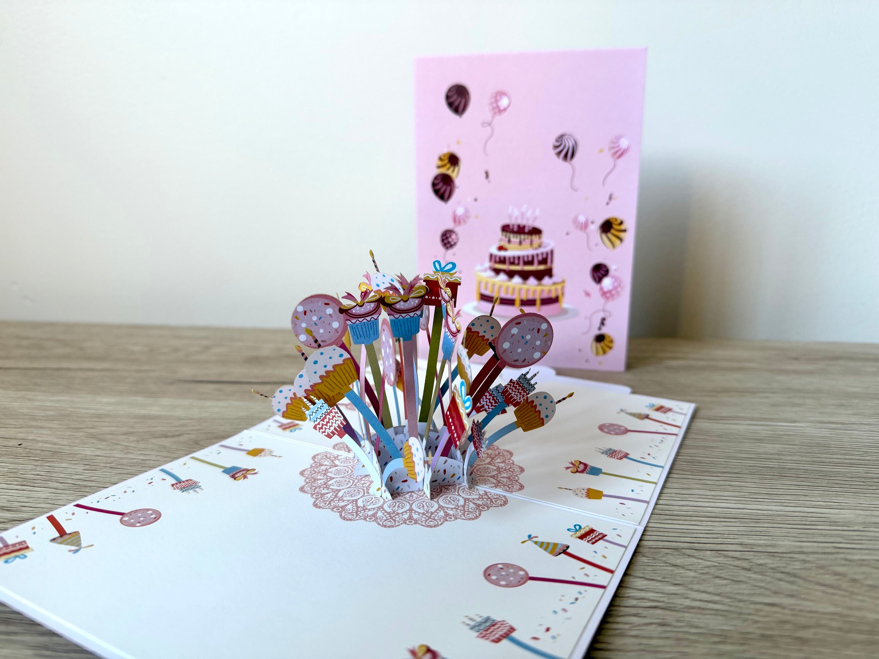 3D Pop Up Card Happy Birthday Pink