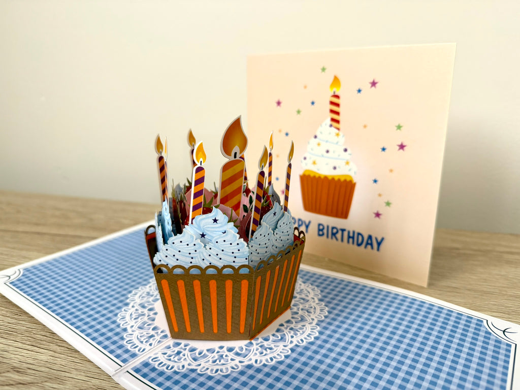 3D Pop Up Card - Happy Birthday Cupcake
