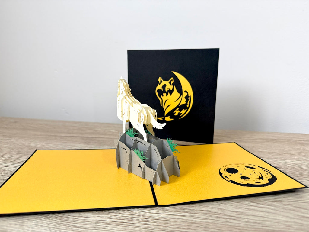 3D Pop Up Card - Wolf