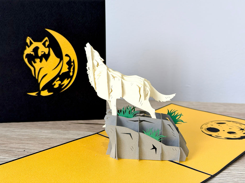 3D Pop Up Card - Wolf