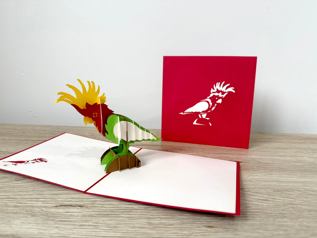 3D Pop Up Card - Cockatoo