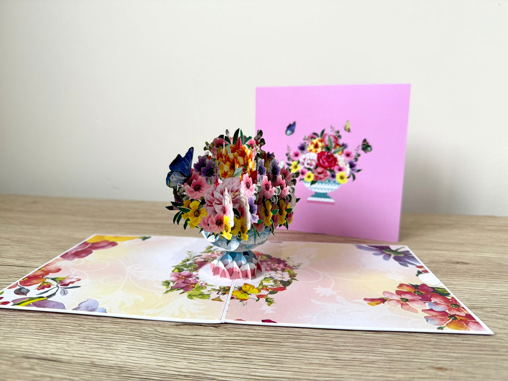 3D Pop Up Card - Flower Vase