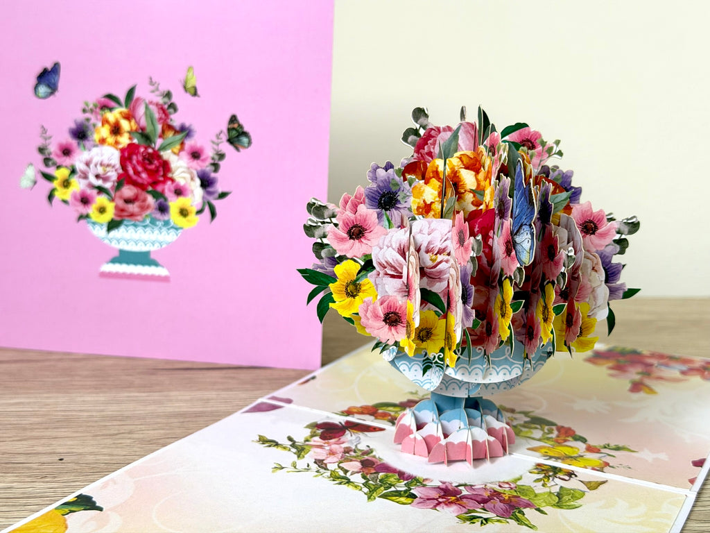 3D Pop Up Card - Flower Vase