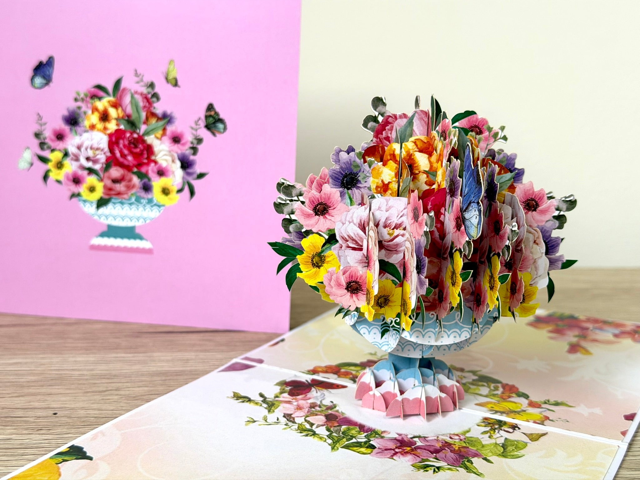 3D Pop Up Card - Flower Vase