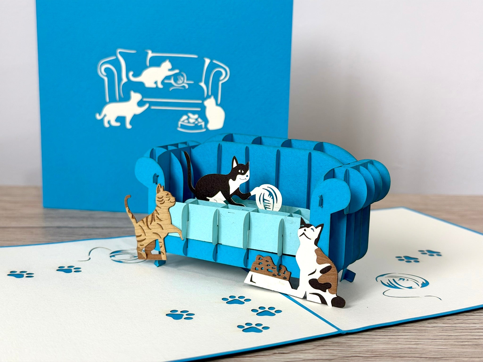 3D Pop Up Card - Cats