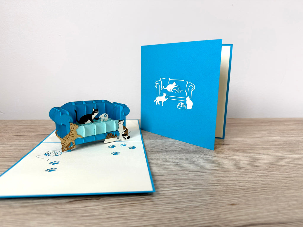 3D Pop Up Card - Cats