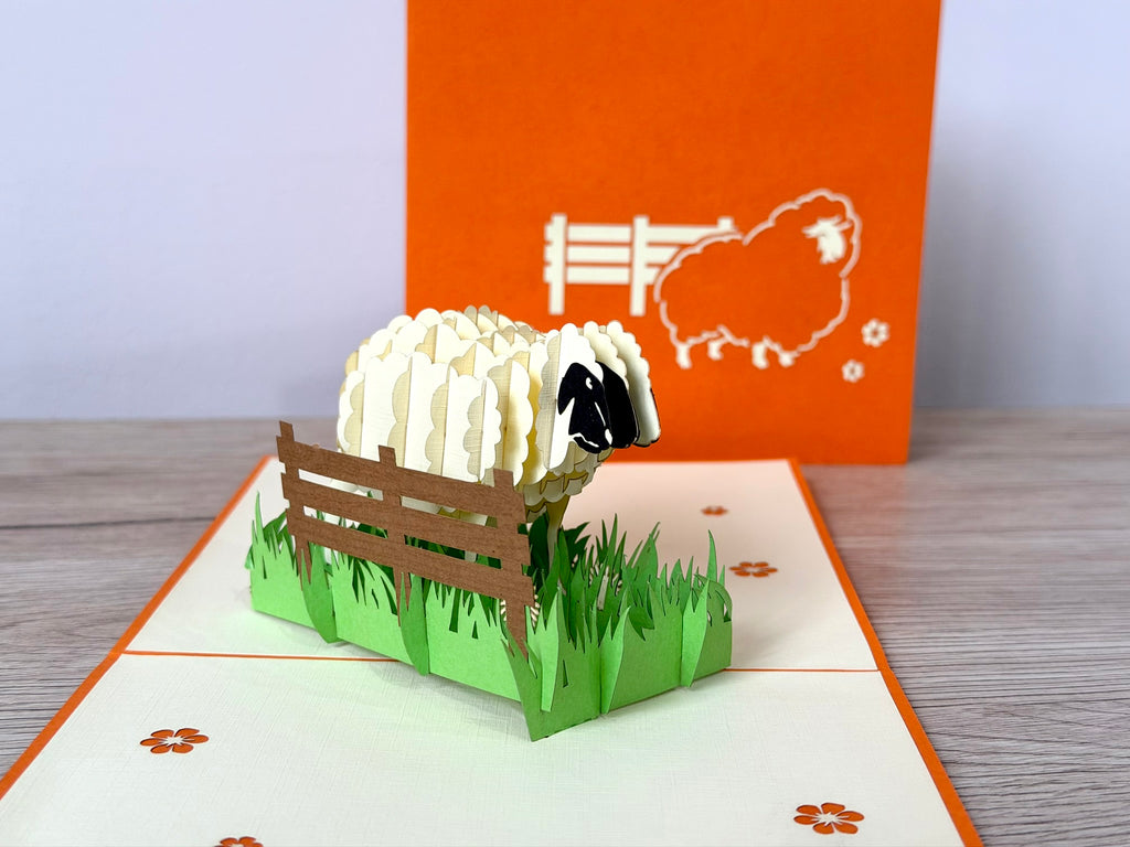 3D Pop Up Card - Sheep