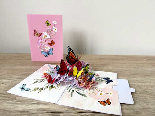 3D Pop Up Card - Butterflies