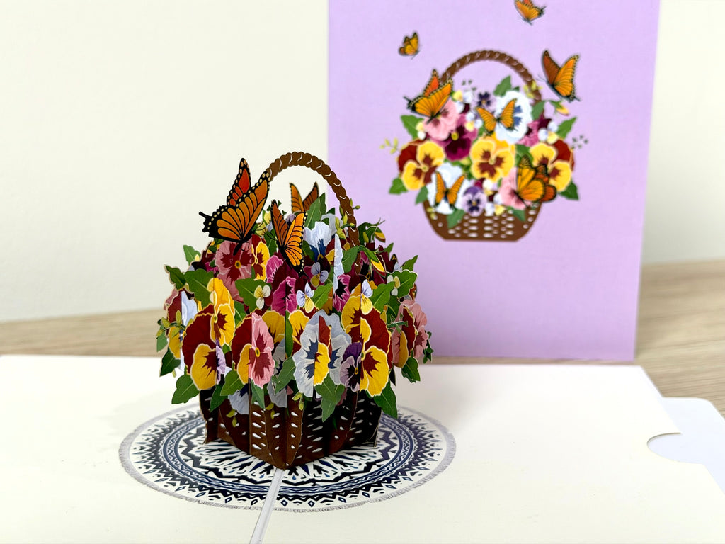 3D Pop Up Card - Flower Basket