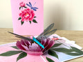 3D Pop Up Card - Dragonfly on Flower