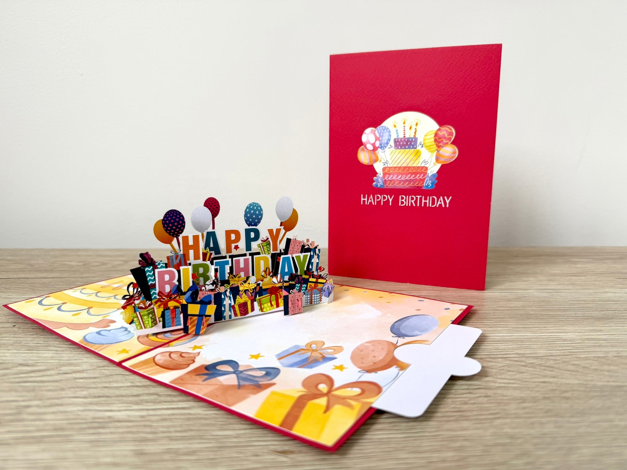 3D Pop Up Card - Happy Birthday Red