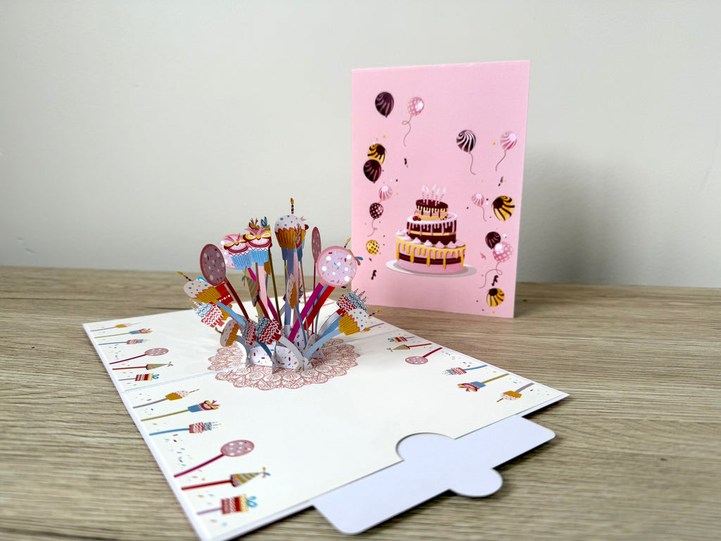 3D Pop Up Card - Happy Birthday Pink