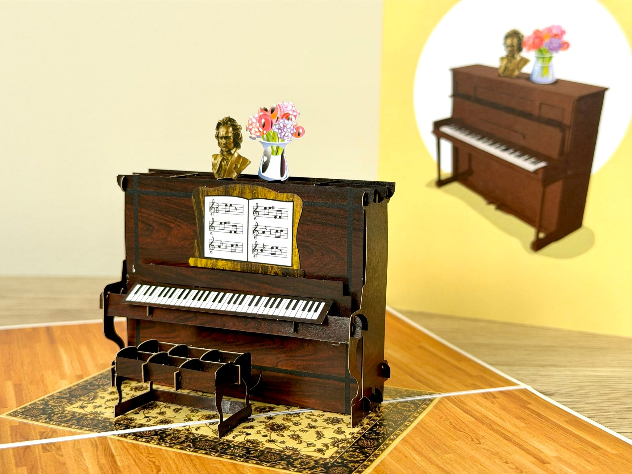3D Pop Up Card - Piano