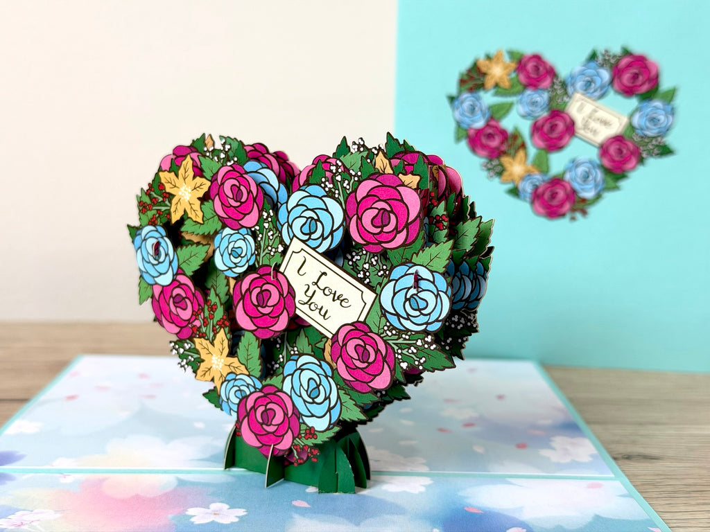 3D Pop Up Card - Heart Shape