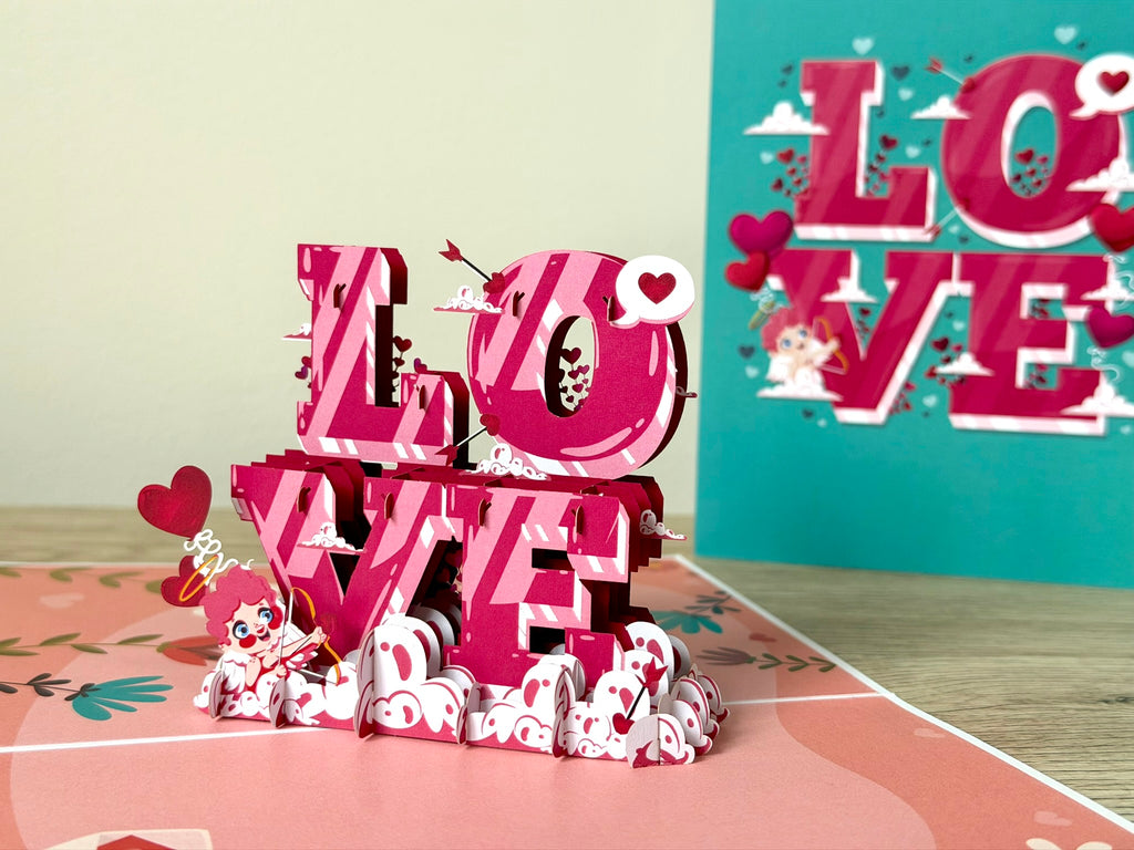 3D Pop Up Card - Cupid Love