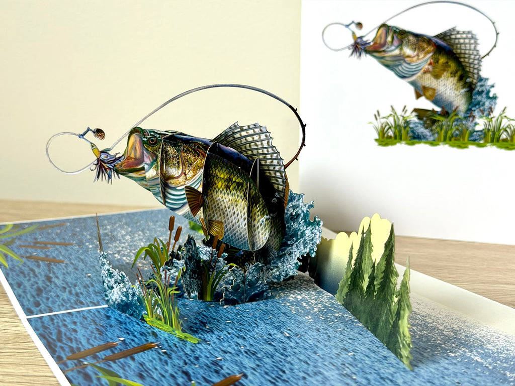 3D Pop Up Card - Fishing