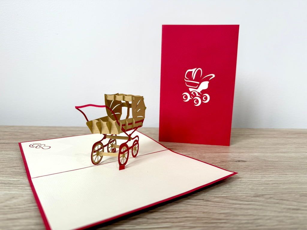 3D Pop Up Card - Baby Cradle