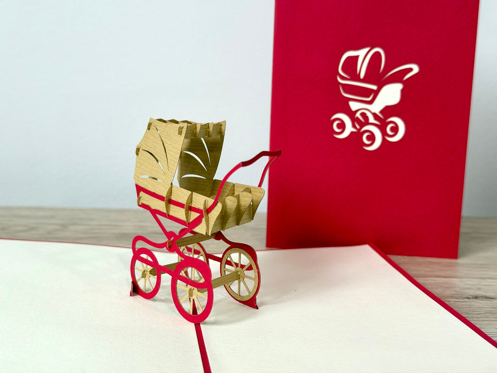 3D Pop Up Card - Baby Cradle