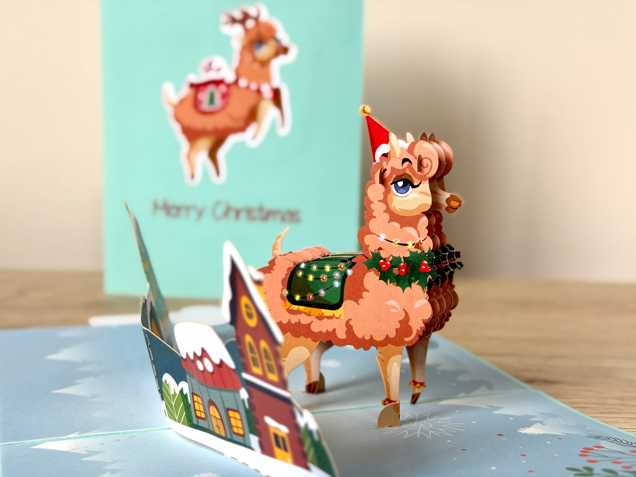 3D Pop Up Card - Christmas Llama