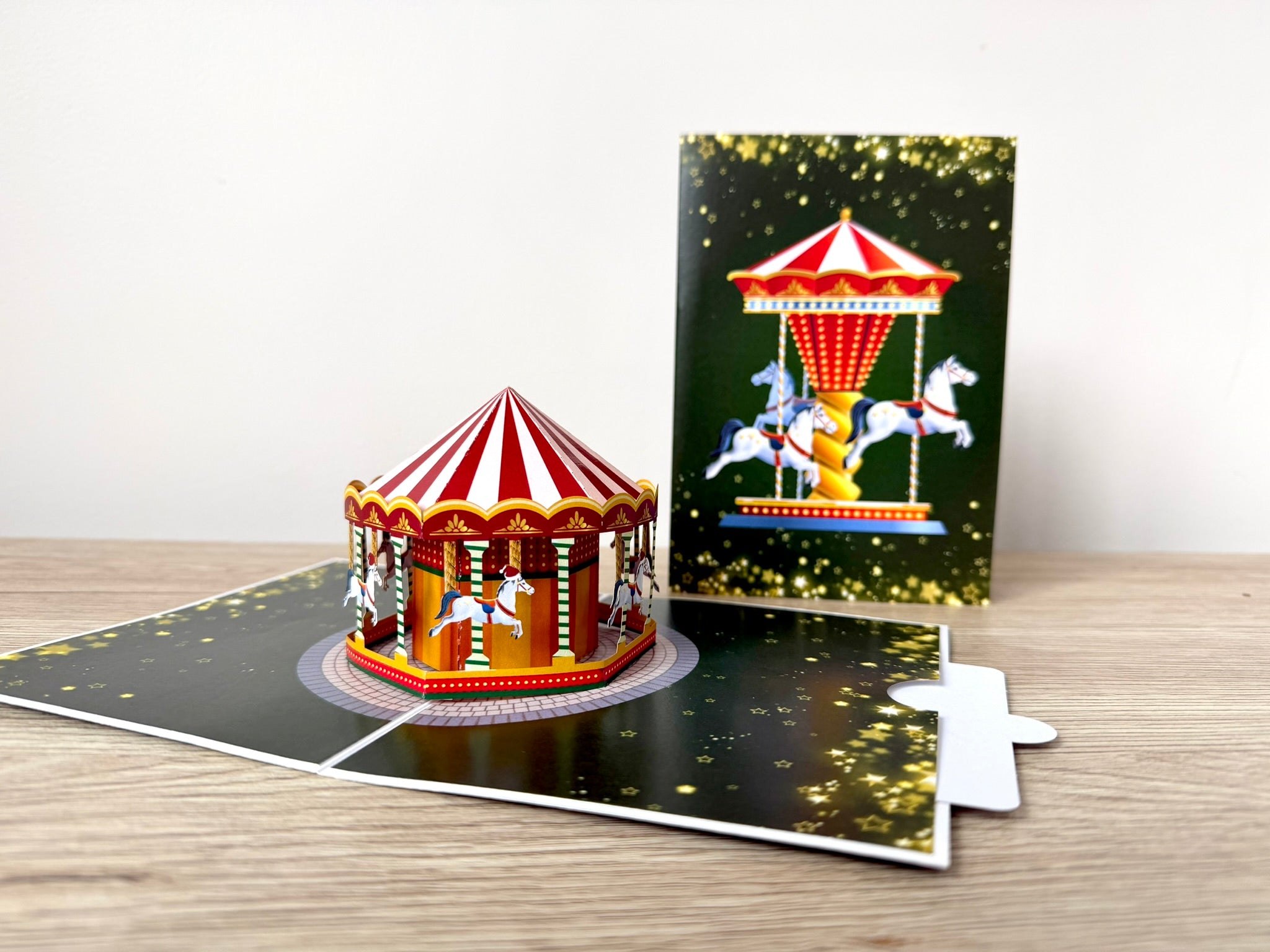 3D Pop Up Card - Christmas Carousel