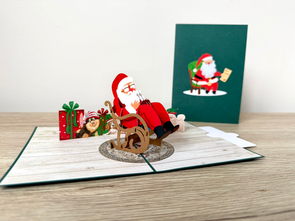 3D Pop Up Card - Christmas Santa on Laziboy