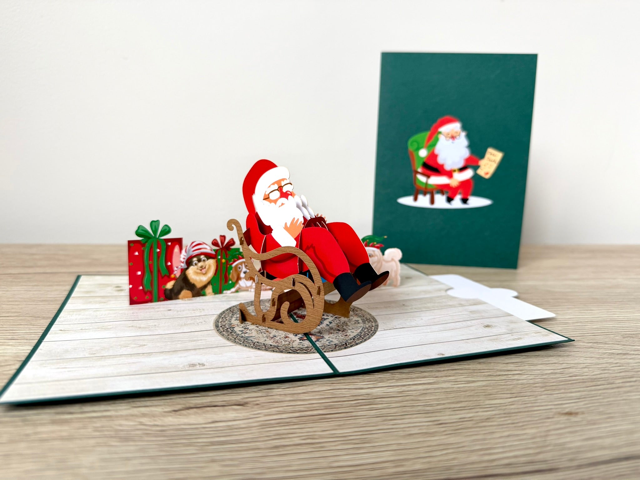 3D Pop Up Card - Christmas Santa on Laziboy