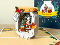 3d Pop Up Card - Christmas Santa in a Jar