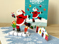 3D Pop Up Card - Christmas Santa Skating
