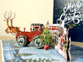 3D Pop Up card - Christmas Santa in Tractor