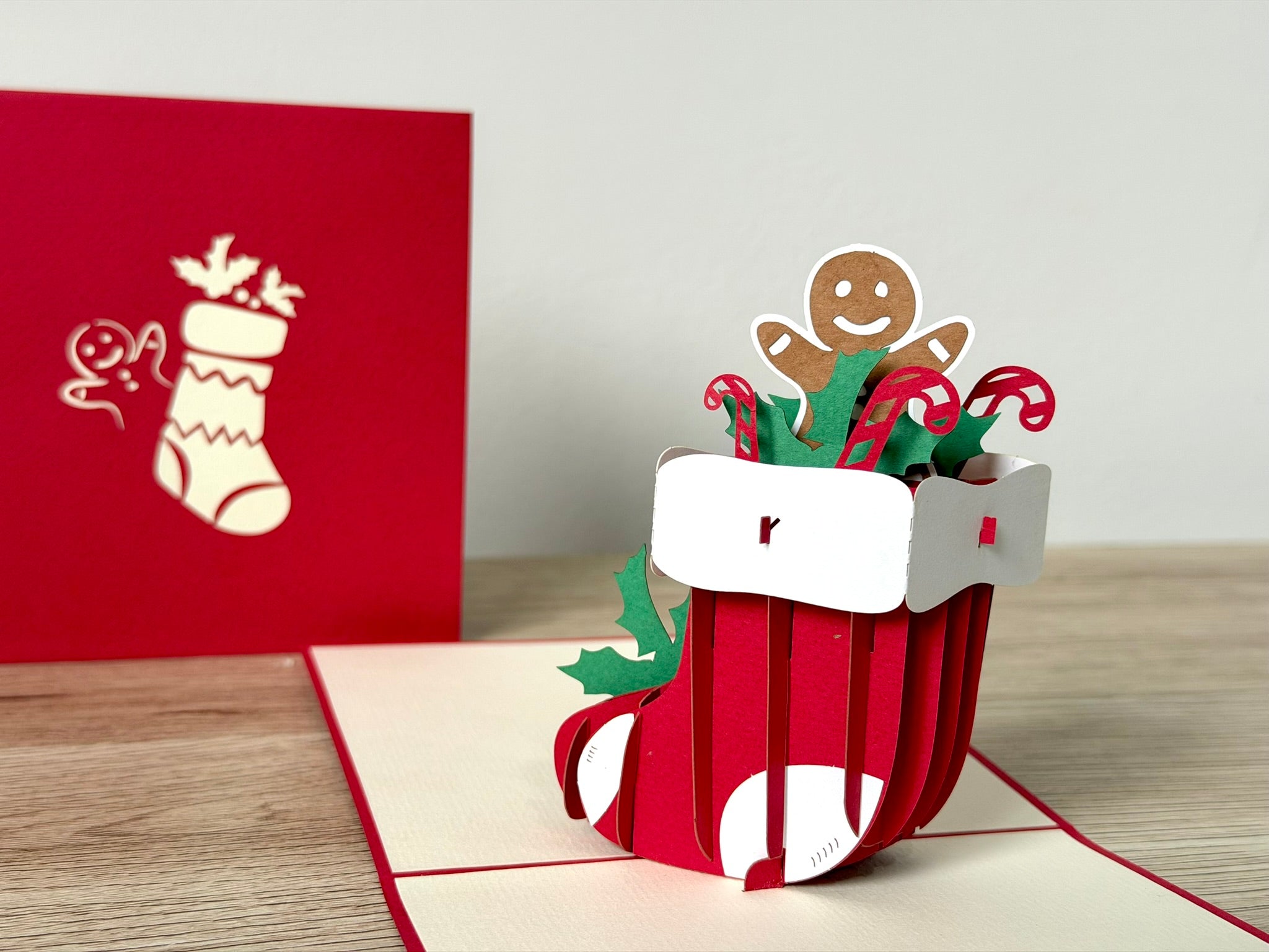 3D Pop Up Card - Christmas Stocking
