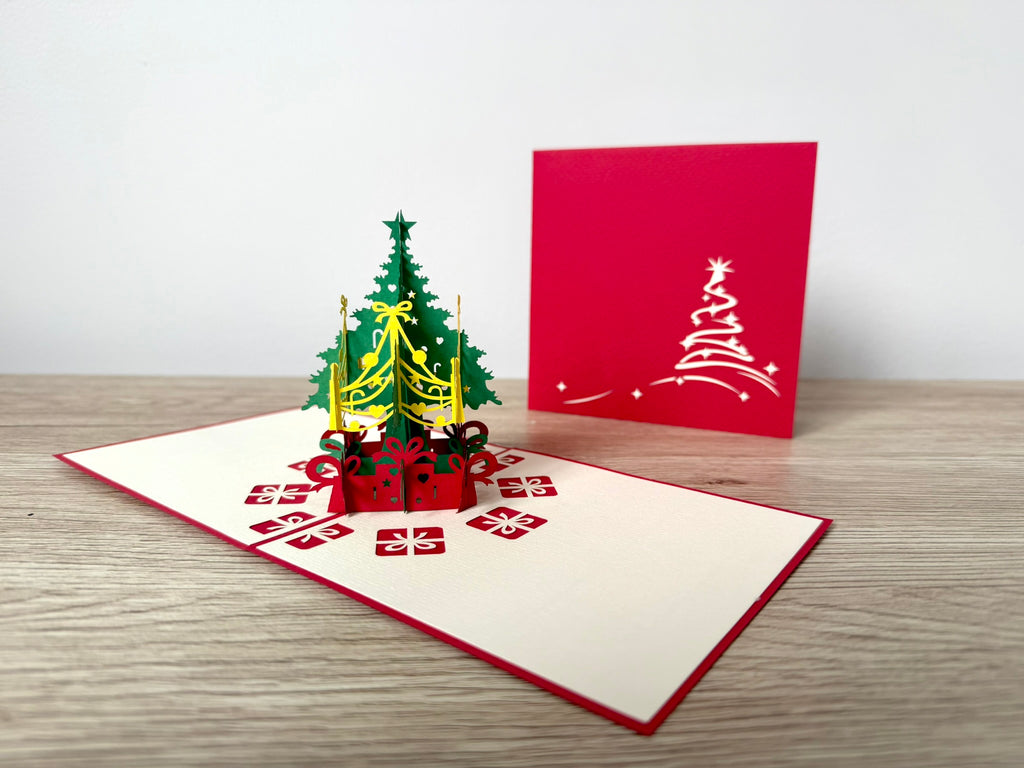 3D Pop Up Card - Christmas Tree with Gift Boxes (s)