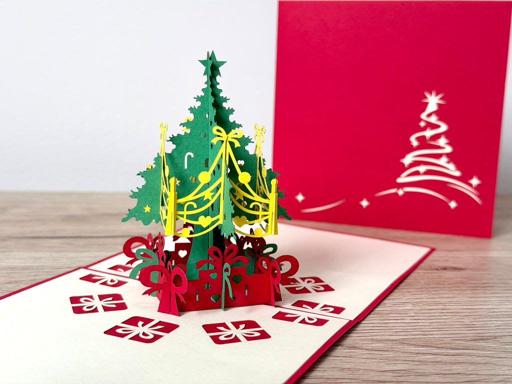 3D Pop Up Card - Christmas Tree with Gift Boxes (s)