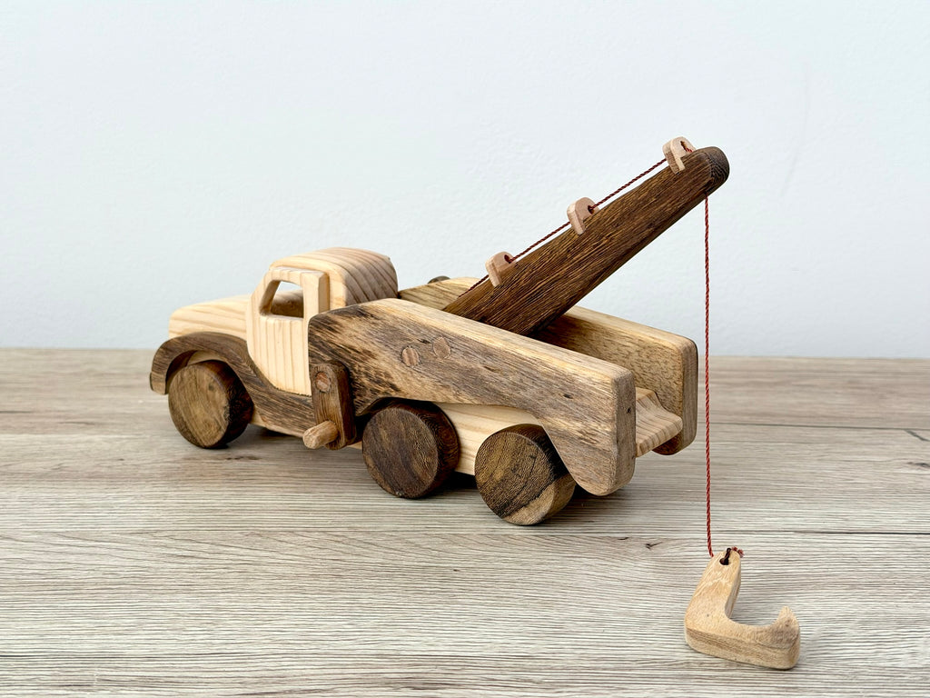 Wooden Toy - Tow Truck