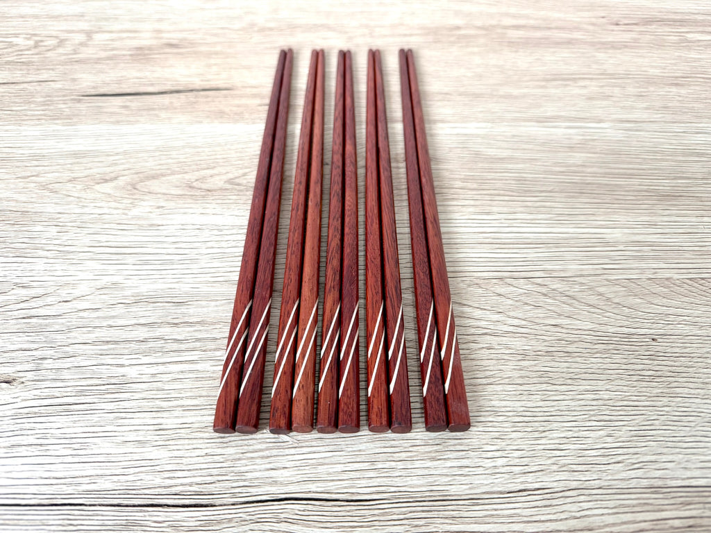 Wooden Chopsticks - Mahogany 5 pairs
