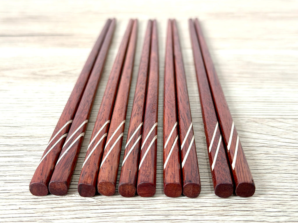 Wooden Chopsticks - Mahogany 5 pairs