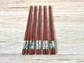 Wooden Chopsticks - Square Seashell Mahogany 5 pairs