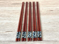 Wooden Chopsticks - Round Seashell Mahogany 5 pairs