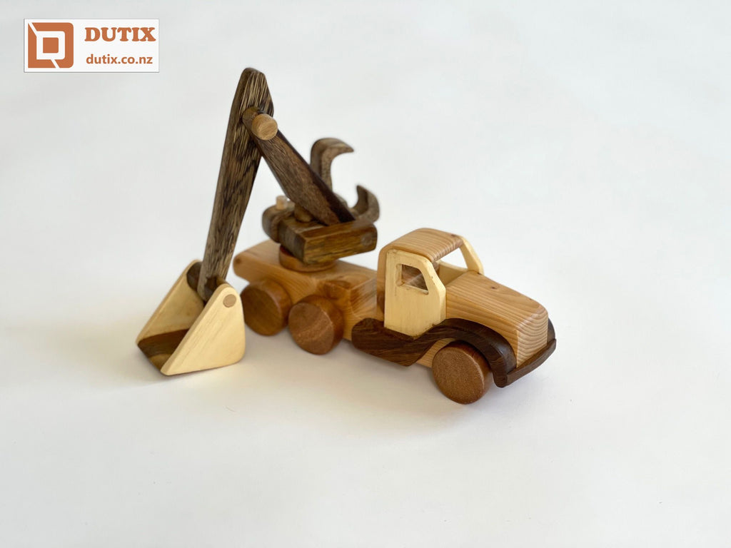 Wooden Toy Digger Truck