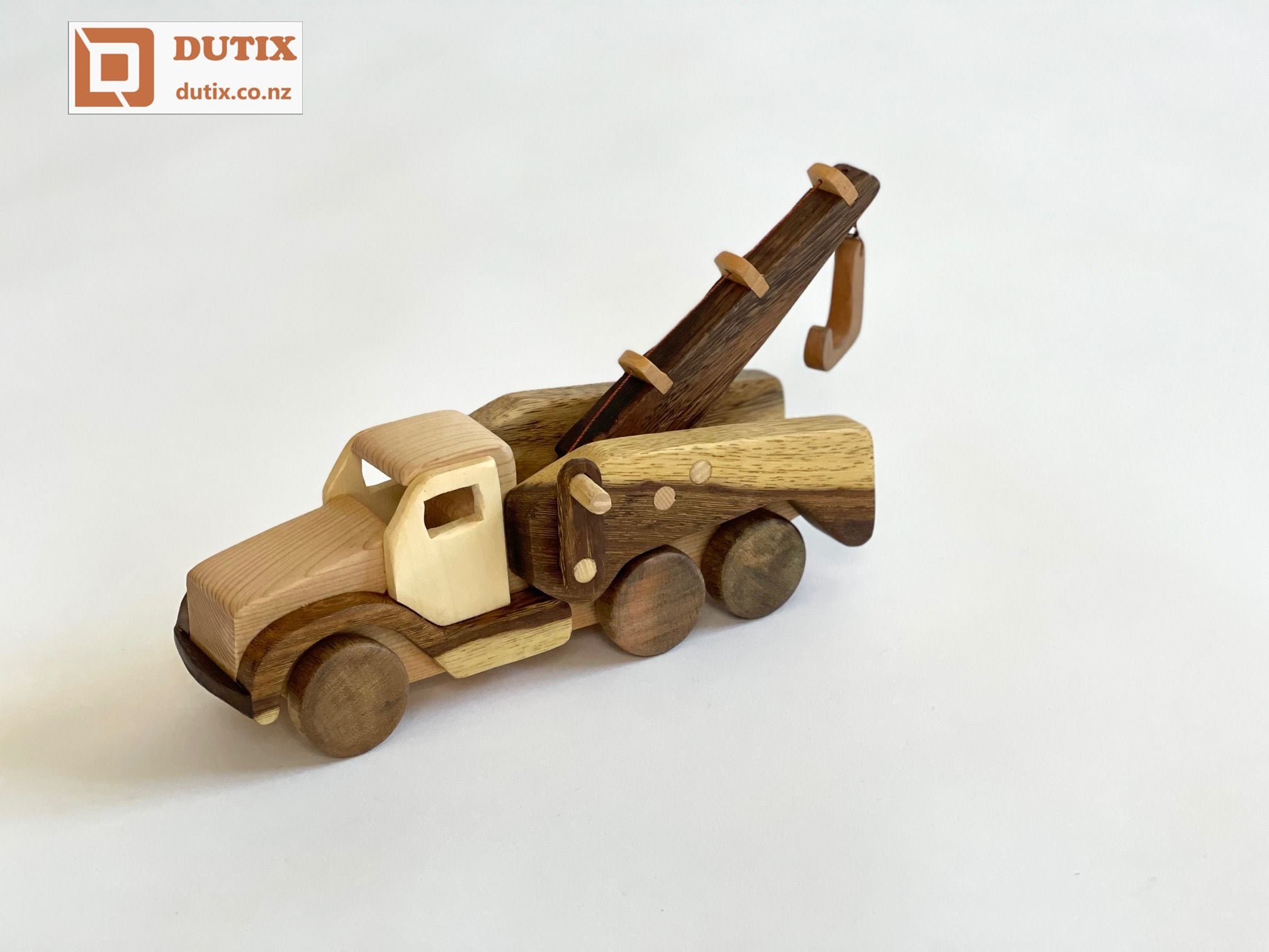 Wooden Toy Tow Truck