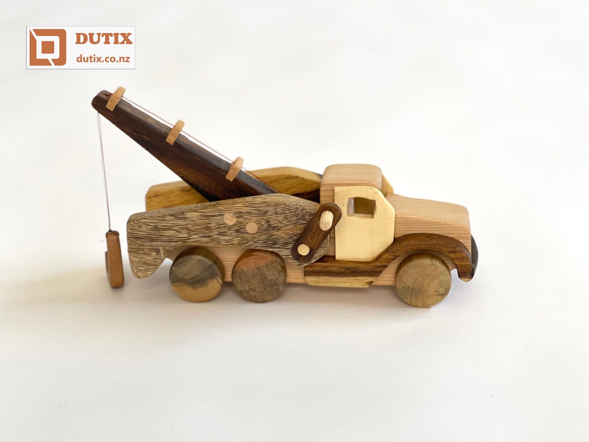 Wooden Toy Tow Truck