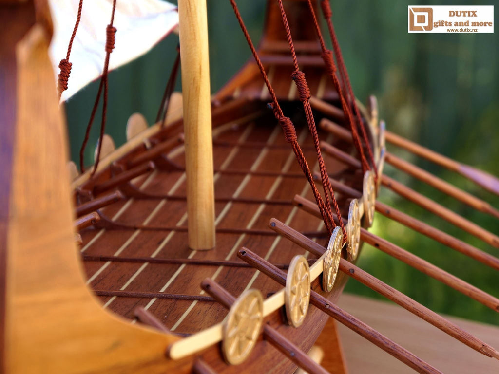 Wooden Viking Boat Model