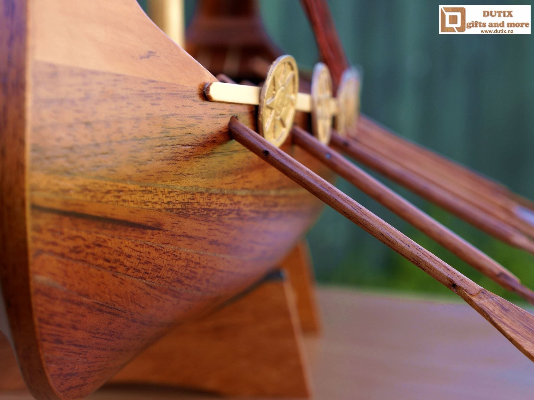Wooden Viking Boat Model